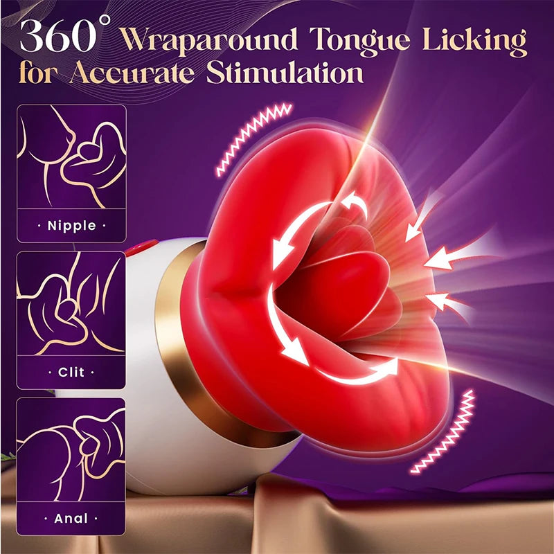 Powerful Sucking Licking Vibrator For Women Clitoris Stimulator Female Oral Nipple Massager Vagina Masturbators Adult Sex Toys