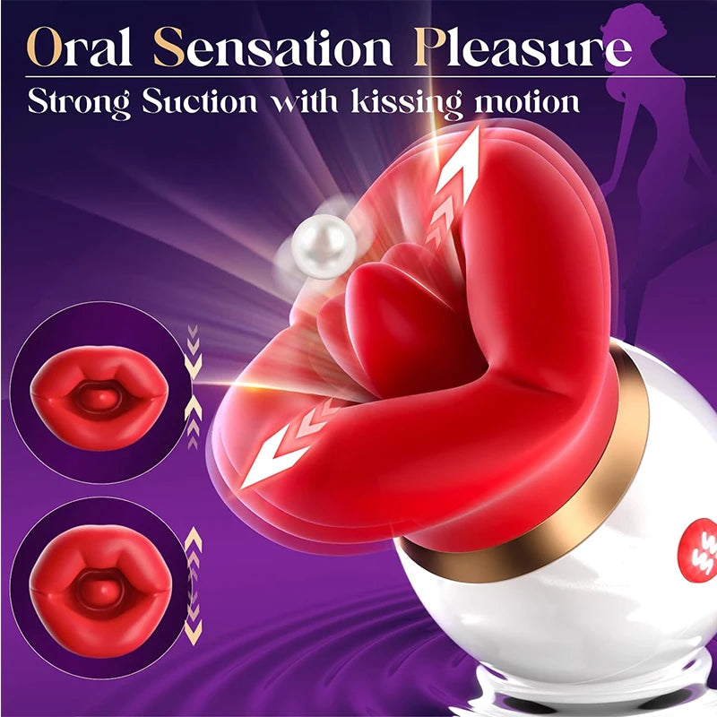 Powerful Sucking Licking Vibrator For Women Clitoris Stimulator Female Oral Nipple Massager Vagina Masturbators Adult Sex Toys